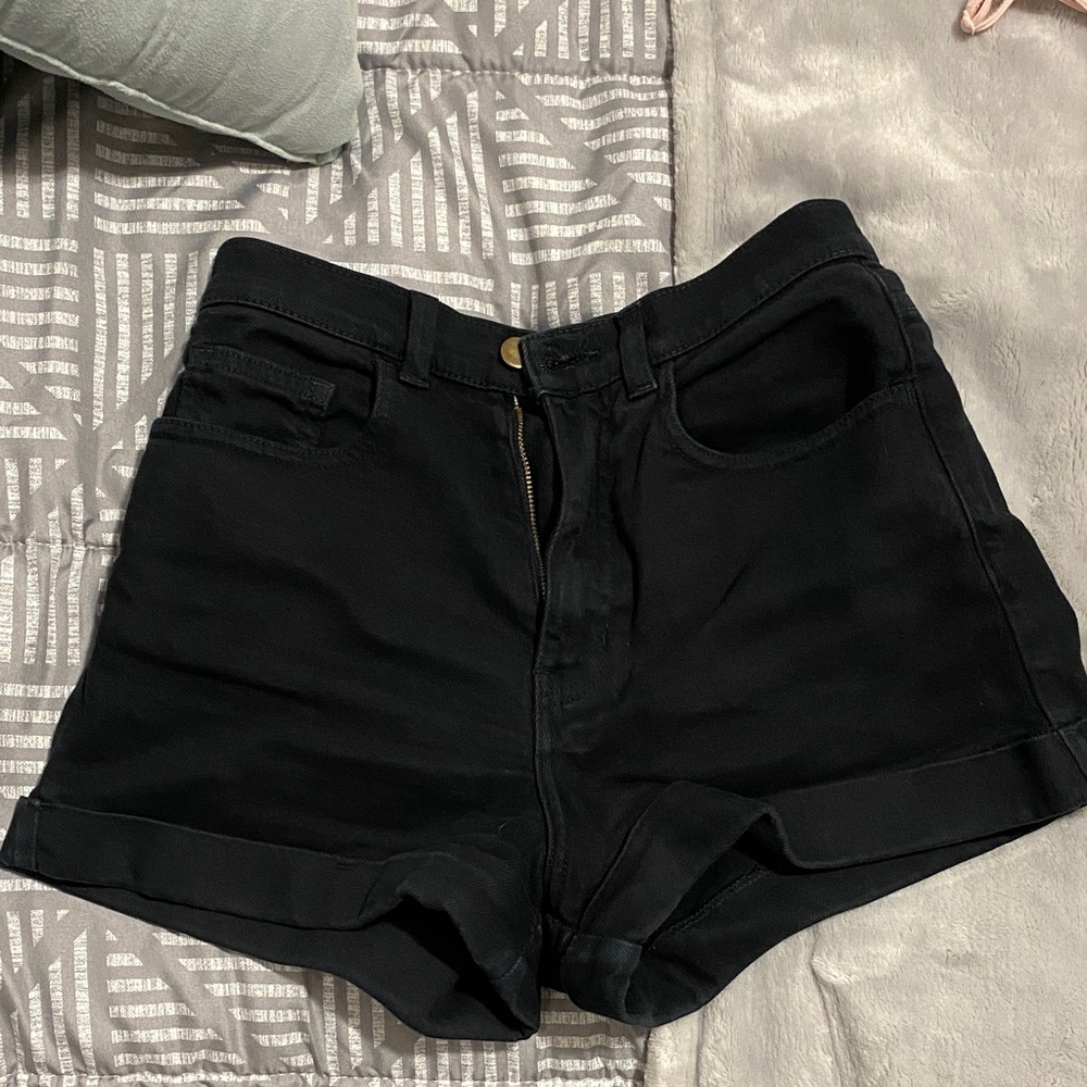 American Apparel High Waisted Jean Shorts